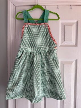 Matilda Jane Green and Pink Floral Pinafore Dress